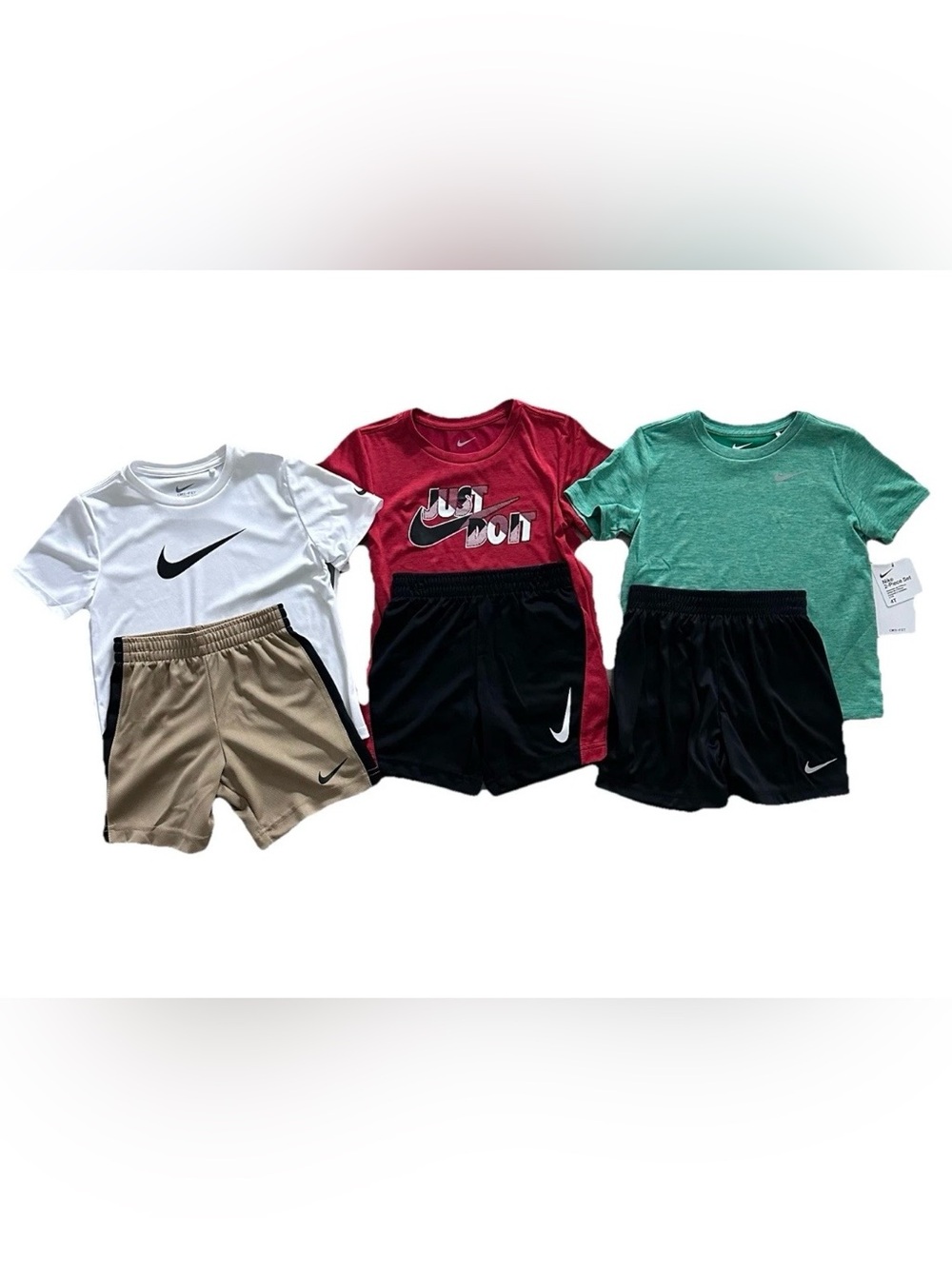 Nike Boys 4T Dri-FIT 2-Piece Outfit Sets Lot of 3 NWT Shorts & Tees Athletic